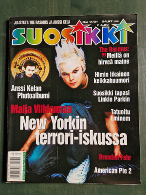 Suosikki 11/2001 juliste mukana The Rasmus