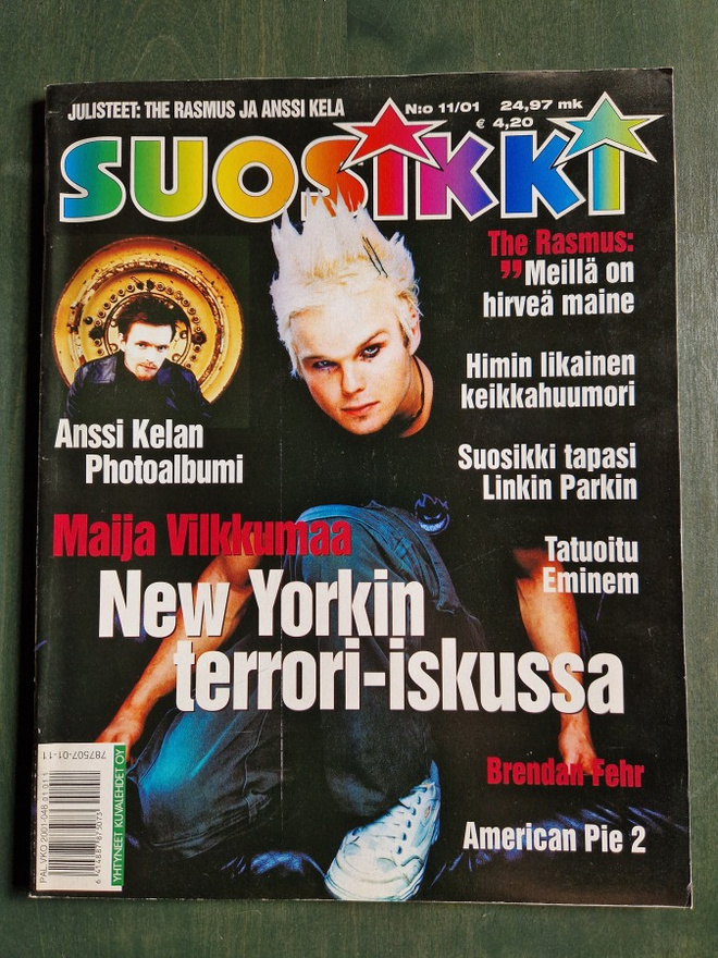 Suosikki 11/2001 juliste mukana The Rasmus