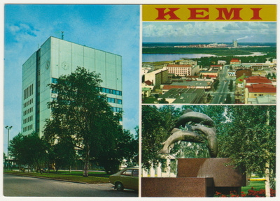 Kemi kaupungintalo ja Lohet -patsas