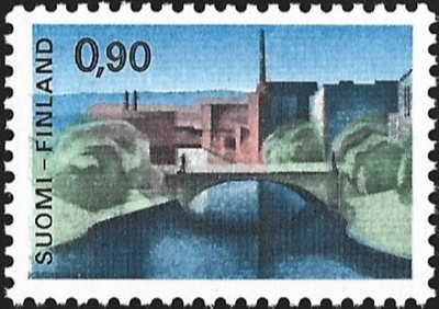 1968 Yleismerkki Hämeensilta 0,90 mk tumma ** LaPe 641