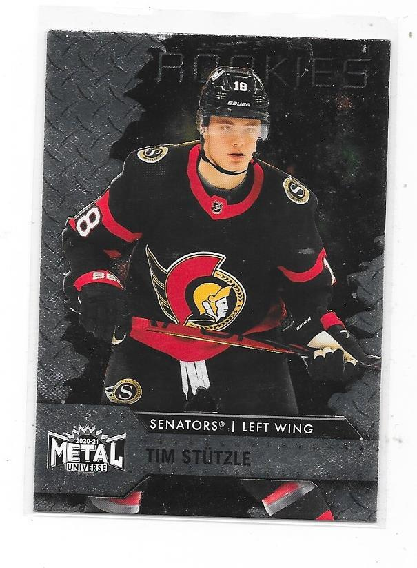 2020-21 Metal Universe Rookies #140 Tim Stützle , Ottawa RC