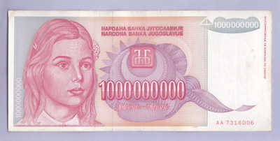 Jugoslavia 1000000000 Dinara v.1993 P-130