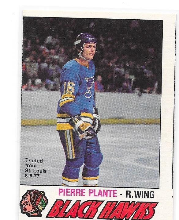 1977-78 OPC #385 Pierre Plante Chicago Blackhawks