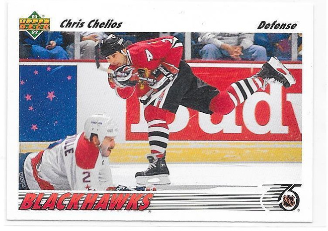 1991-92 Upper Deck #354 Chris Chelios Chicago Blackhawks