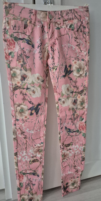 C-IN-C Jeans kukkakuosilliset Housut - koko S - M