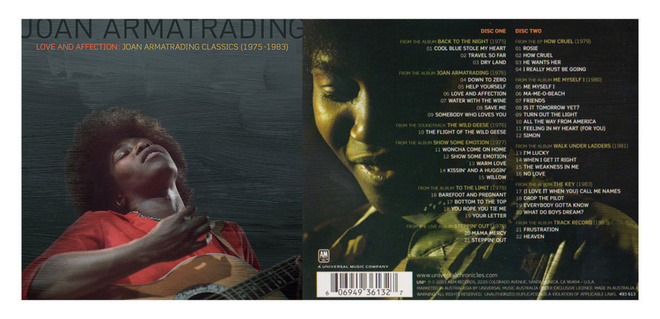 UUSI JOAN ARMATRADING CLASSICS 2CD 2003 - ILMAINEN TOIMITUS