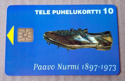Paavo Nurmi puhelinkortti - juoksija Olympiavoittaja