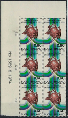1974  UPU 60p  nro-6lo ++