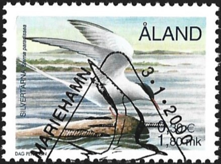 Åland 2000  Lintuja  1,80 mk EP alareuna LOISTO LaPe 168