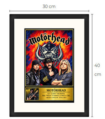 Uusi Motörhead art print kehystetty 30 cm x 40 cm