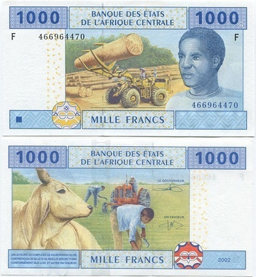 Equatorial Guinea 1000 Francs v.2002 (P-507F) UNC