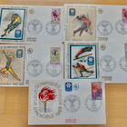 5 VANHAA FDC Ensipäiväkuorta Olympia 1968 Grenoble Ranska - pikkukuva 1