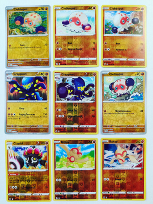 Pokemon Reverse Holo kortteja 9kpl