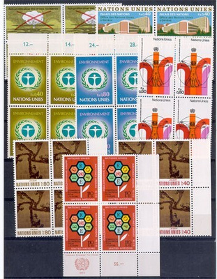 YK Geneve 1972 Mi 22-29 nelilöt ++