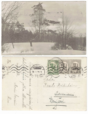 Vanha kortti, Helsinki, vuodelta 1924