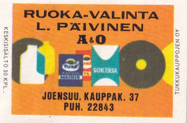 Joensuu, Ruoka-valinta  L. Päivinen A&O , b438