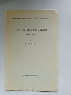Edvard August Vainio 1853-1929