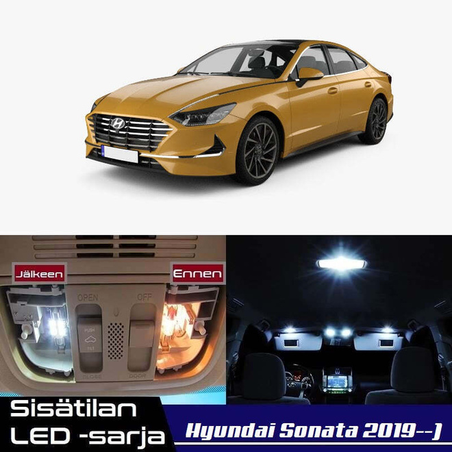 Hyundai Sonata (DN8) Sisätilan LED-sarja 12-osai