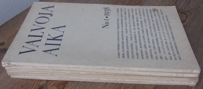 Valvoja-Aika 1938 numerot 1-10 ja 12.  8 lehteä.
