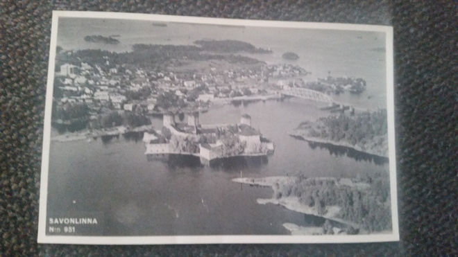Savonlinna Karhumäen ilmakuva 951. Kulkematon postikortti