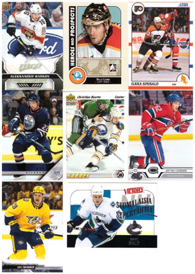 8 x SUOMI NHL Pelaajat mm. BARKOV, LEINO, SINISALO.....