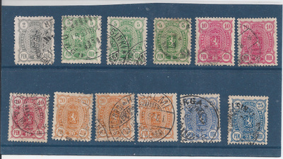 1889 - 95 vaakunamallin leimattuja