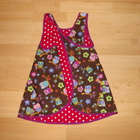 Pöllö polka dot peppiessu 122cm, käsityötä, UUSI! - pikkukuva 1