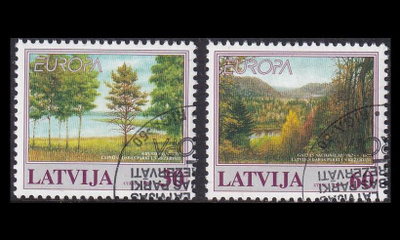 Latvia 496-7 o Europa luonnonsuojelu (1999)