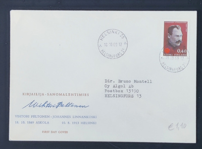 1969 FDC Johannes Linnankoski