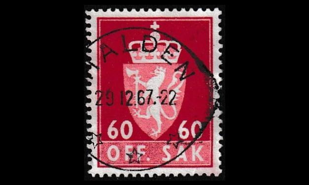 Norja 89x o Virkamerkki 60 öre x-pap (1962)
