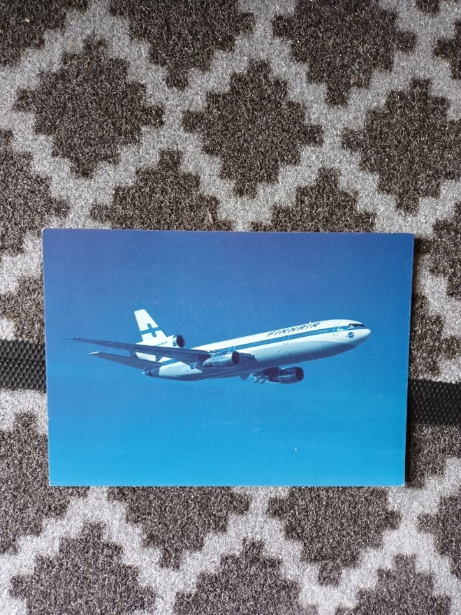 Finnair DC 10 postikortti (kulkematon)