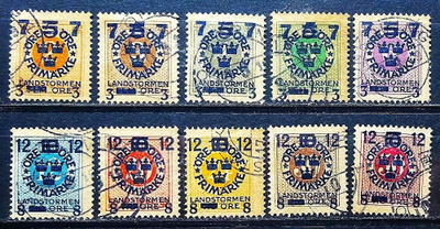 RUOTSI 57 ." LANDSTORM III " 10 KPL * KOKO SARJA V. 1916..