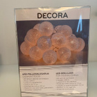 DECORA: LED-pallovalosarja paristoilla 20 LED, uusi - pikkukuva 1