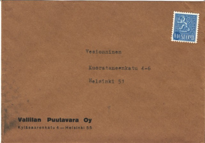 FIRMAK. VALLILAN PUUTAVARA HELSINKI