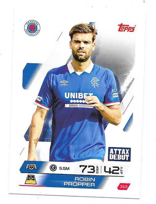 2025-26 Topps Match Attax CL #310 Robin Pröpper , Rangers