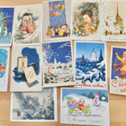 12 VANHAA CCCP Propaganda Korttia Uusi Vuosi 1950-l KOMEAT - pikkukuva 1