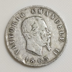 Italia 2 Lire 1863, Vittorio Emanuele II, Hopeakolikko - pikkukuva 2