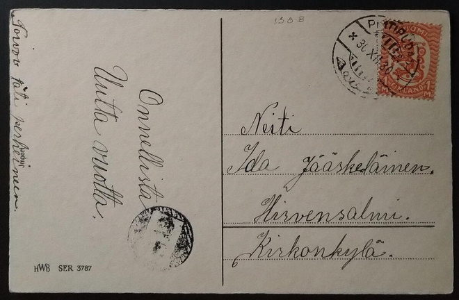Saarismerkin kelpoisuus päättyy, Pihtipudas 1930