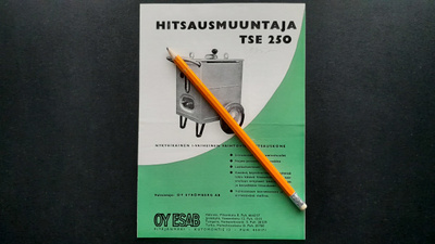ESAB TSE 250 hitsausmuuntaja esite 1961
