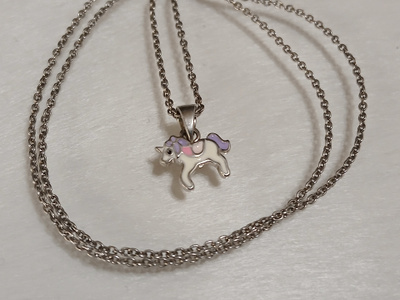 Lasten Hopea riipus, Unicorn ketjulla AAL 925