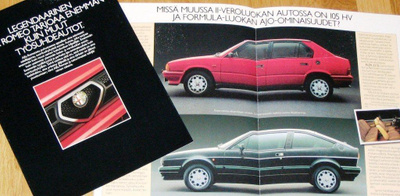 1986 Alfa Romeo 33 / Sprint 1.5 esite - KUIN UUSI -  suom