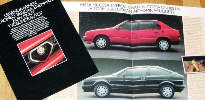 1986 Alfa Romeo 33 / Sprint 1.5 esite - KUIN UUSI -  suom