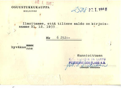 FIRMAKORTTI KAIHDIN JA LIPPU OY TAPANILA