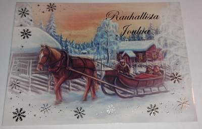 Hopea/Kultafolioitu joulukortti