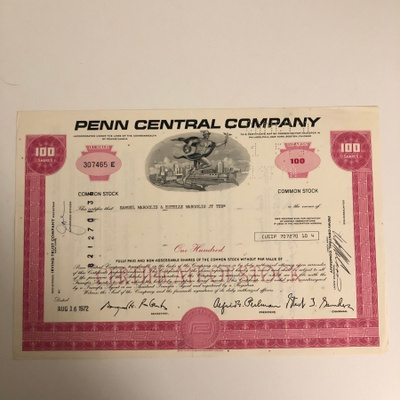 Penn Central Company osakekirja