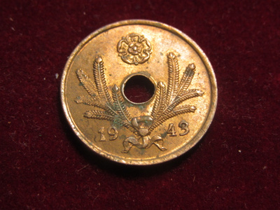 10 penniä 1943 Cu