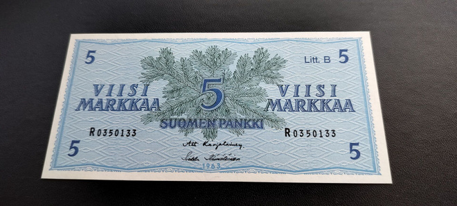 5mk 1963 Litt.B, KAR-Häm, R-sarjaa, KL 9-10