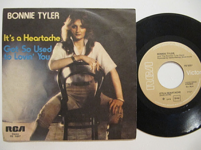 Bonnie Tyler It's A Heartache 7" sinkku Italialainen