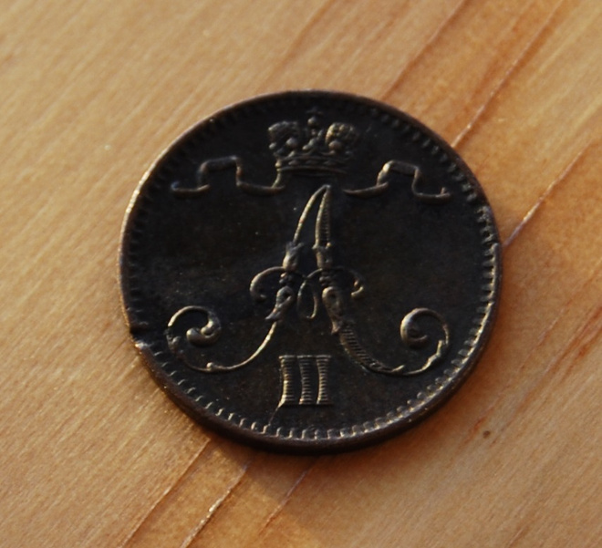 Suomi 1 penni 1888 (Aleksanteri III)