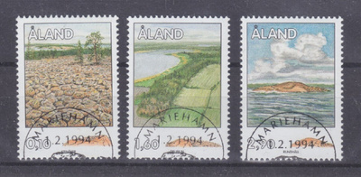Åland 1994 Maisemia ep. leimalla